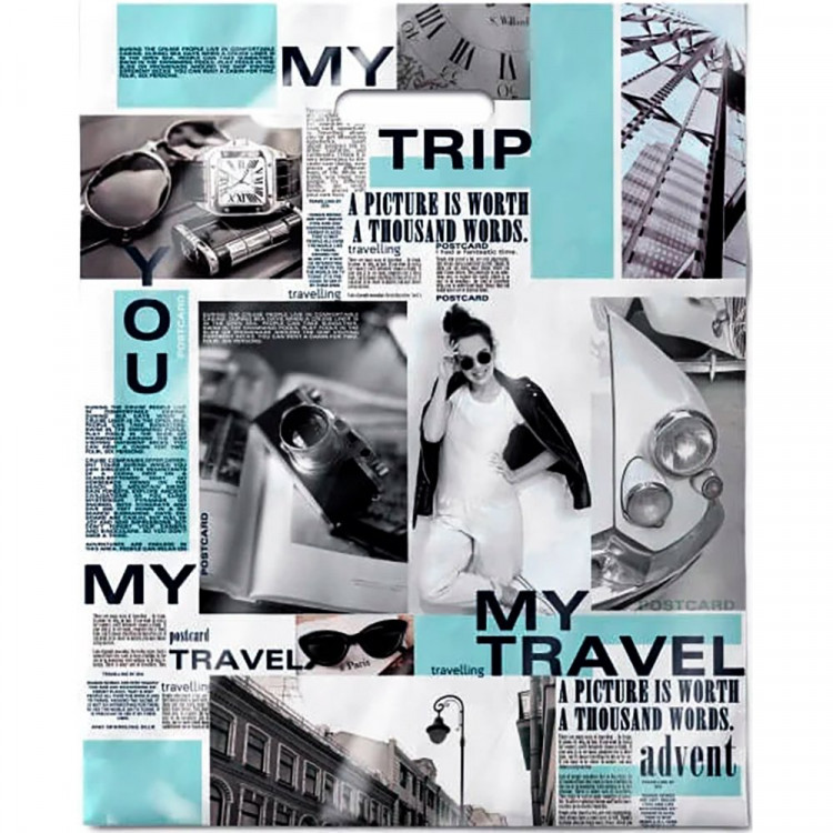 Пакет ПВД прорезная ручка 38*47+6 60мкм Пиар