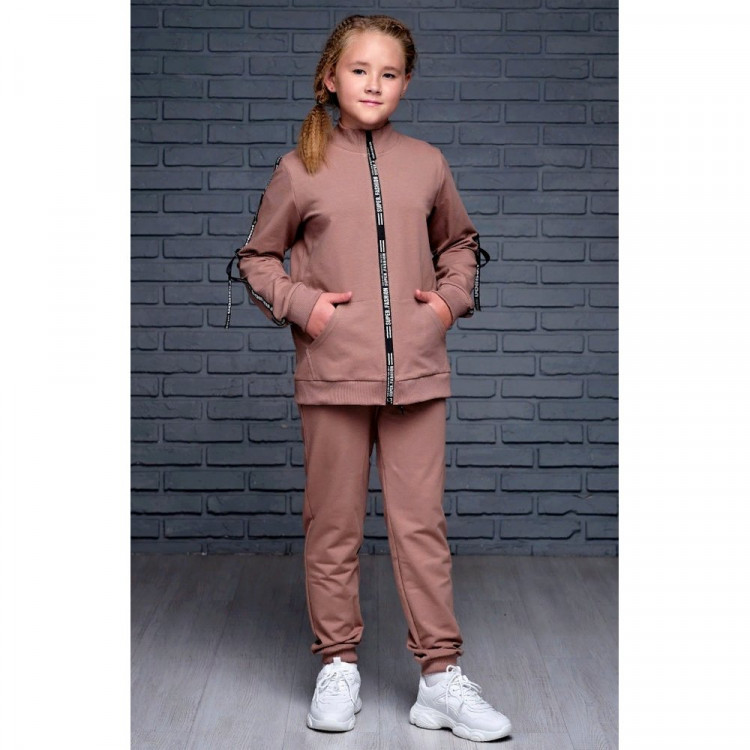 Костюм спортивный для девочки арт.Моника размер 30/116-42/158 цвет шоколад