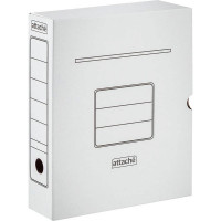 Короб архивный А4 г/карт 75мм вырубной замок белый арт.1240617 Короб архивный А4 г/карт 75мм вырубной замок белый арт.1240617