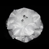 Бант для волос белый Arco Carino 13 см арт.106-1