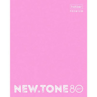 Тетрадь А5 клетка 80 листов скоба (Hatber) NEWtone Pastel Пион арт 80Т5лA1_05018