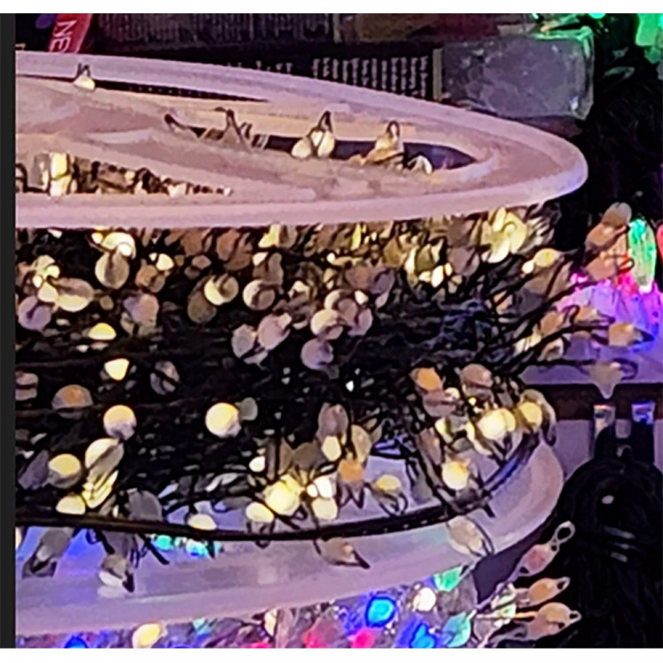 Гирлянда эл.д/дома нить Мишура-Капля 020м 500LED (зел..провод) цв.т.белый 1реж. арт.725-921