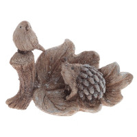 Статуэтка декоративная "Птичка и ёжик" 10см арт.806431