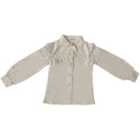 Блузка для девочки (Sasha style) длинный рукав цвет белый арт.3099/003 размерный ряд 30/122-38/146
