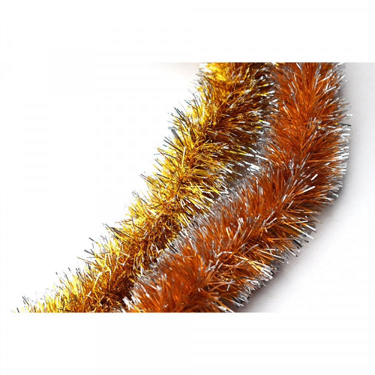 Мишура 05*200см №25 "Норка" цв. золото с цветными кончиками (Ст.90)