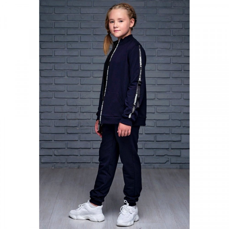 Костюм спортивный для девочки арт.Моника размер 36/140-42/158 цвет темно-синий