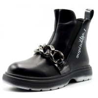 Ботинки для девочки (Paliament) черный верх-искусственная кожа подкладка - байка артикул jwg-T128-3A Ботинки для девочки (Paliament) черный верх-искусственная кожа подкладка - байка артикул jwg-T128-3A