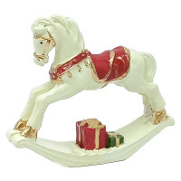 Статуэтка декоративная "Лошадка-качалка" 10см белая арт.93224