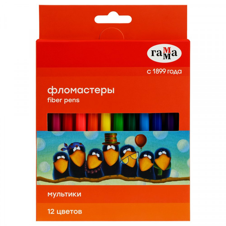 Фломастеры (ГАММА) Мультики 12 цветов арт.120822_12