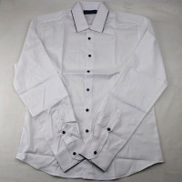 Сорочка подростковая приталеная длинный рукав размерный ряд 36/158-164(XXS)-41/176-182(XL) цвет белый Brostem арт.4LBX8-1X** на металлических кнопках