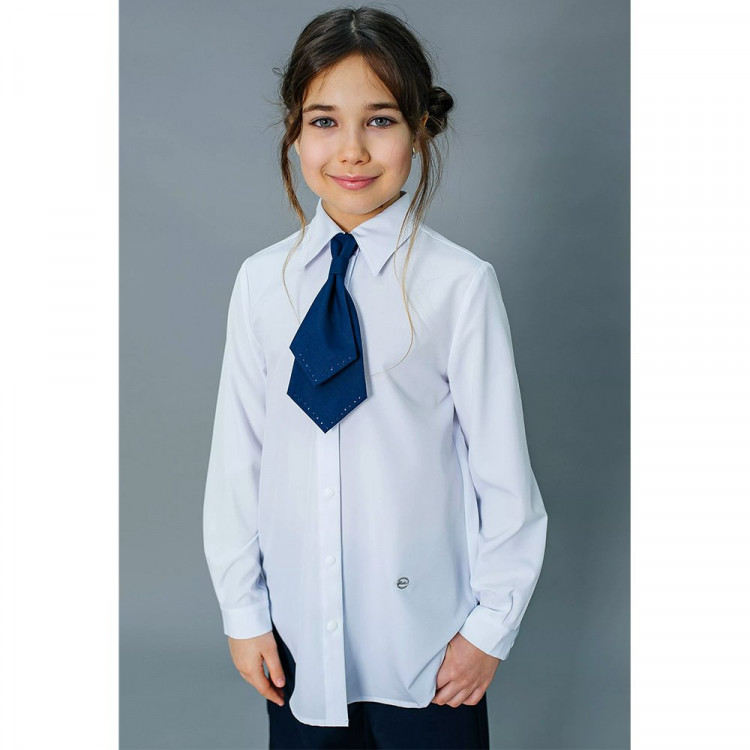 Блузка для девочки (Делорас) длинный рукав цвет голубой арт.C64236