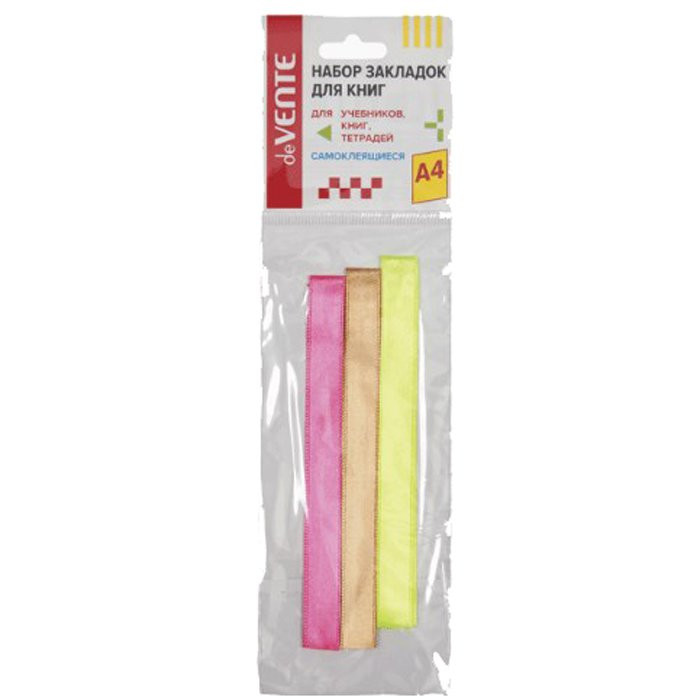 Закладка-ляссе с клеевым краем (deVENTE) А4 Neon 3 штуки 12x400 мм арт 8065915 Закладка-ляссе с клеевым краем (deVENTE) А4 Neon 3 штуки 12x400 мм арт 8065915