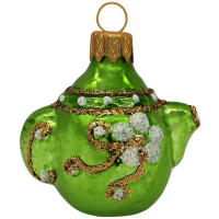 Украшение на ёлку стекло 07см "Чайник" зеленый п/у арт.ФУ-161/6