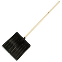 Лопата снеговая пластик500*375 мм с черенком и оцинк. наконечником морозостойкая №3