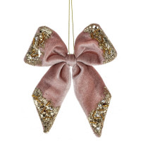 Украшение декоративное "Бант" 17*15см "Бархатная нежность" цв.розовый арт.793115