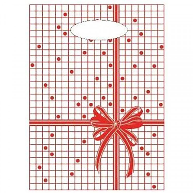 Пакет ПВД прорезная ручка 20*30 30мкм  Красная клетка