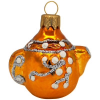 Украшение на ёлку стекло 07см "Чайник" золото п/у арт.ФУ-161/5