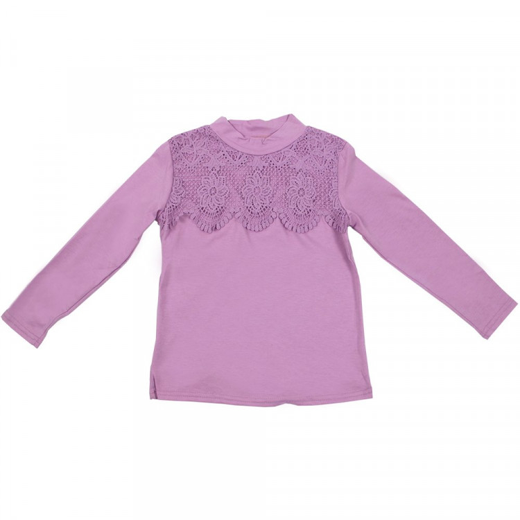 Джемпер для девочки трикотажный (MODERNFECI) длинный рукав цвет сиреневый арт.204D-B39 размерный ряд 32/128-42/158