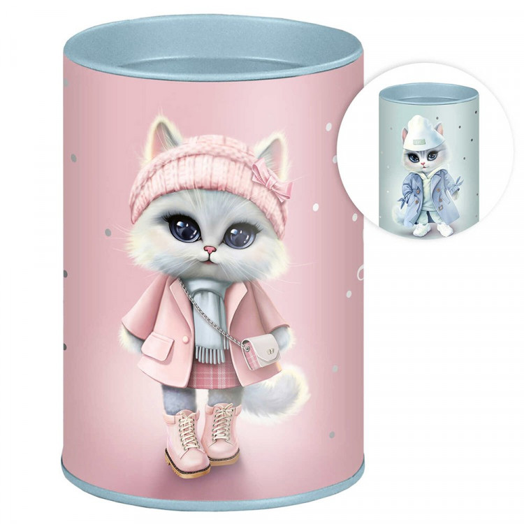 Копилка (Феникс) Городские кошечки 10,4х7,5х7,5 см металл арт.69370