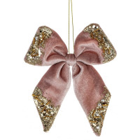 Украшение декоративное "Бант" 23*17см "Бархатная нежность" цв.розовый арт.793114