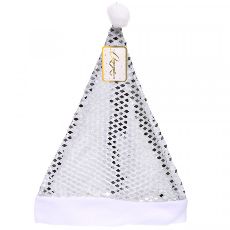 Колпак карнавальный "Новогодний.Волшебство" цв.серебро арт.182-461