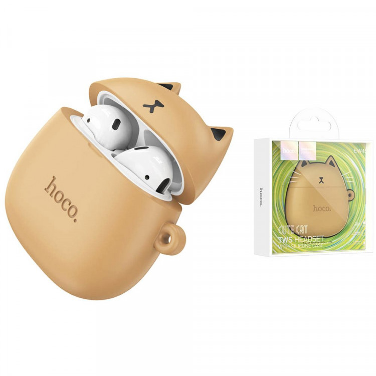 Наушники беспров.HOCO EW45 Full True wireless stereo headset цв.карамельный