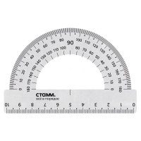 Транспортир 10см 180° (СТАММ) металлический арт.ТР-31662