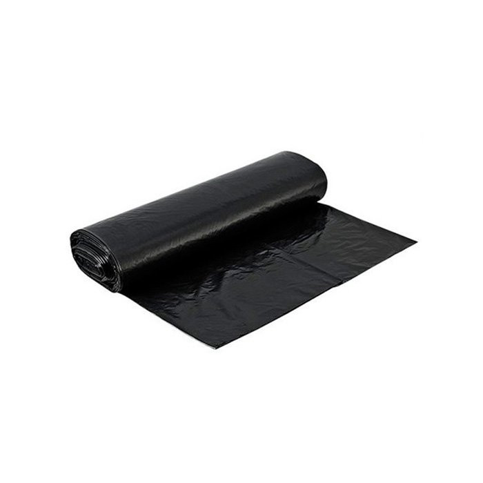 Пакеты для мусора 120л 10штук в рулоне ПВД черные 35 микрон