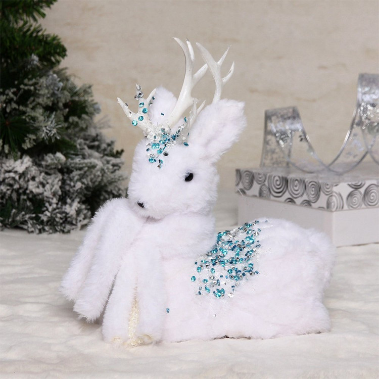 Игрушка декор. "Олень" 26см цв.белый арт.183-0558 Игрушка декор. "Олень" 26см цв.белый арт.183-0558