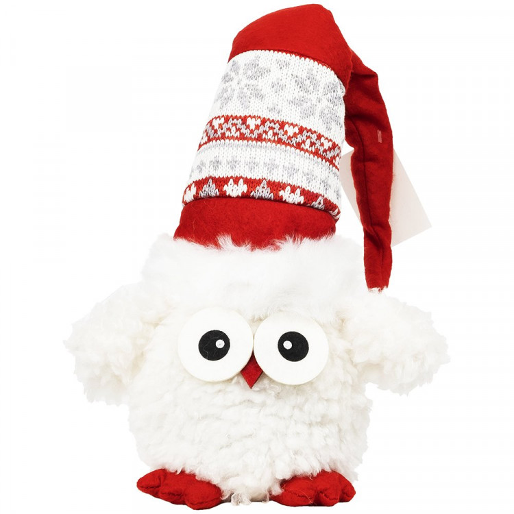 Игрушка декор. "Сова в колпаке" 58,5см цв.белый с красным арт.89630 Игрушка декор. "Сова в колпаке" 58,5см цв.белый с красным арт.89630