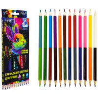 Карандаши цветные (deVENTE) Triolino Ultra двухсторонние12 штук-24 цвета 4М 3мм трёхгранные арт.5024410 Карандаши цветные (deVENTE) Triolino Ultra двухсторонние12 штук-24 цвета 4М 3мм трёхгранные арт.5024410