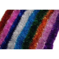 Мишура 10*200см №27 "Норка" на проволоке цв. серебро (Ст.40)