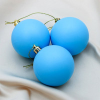 Набор шаров 03шт 5,5см "Матовый" голубой арт.4298871