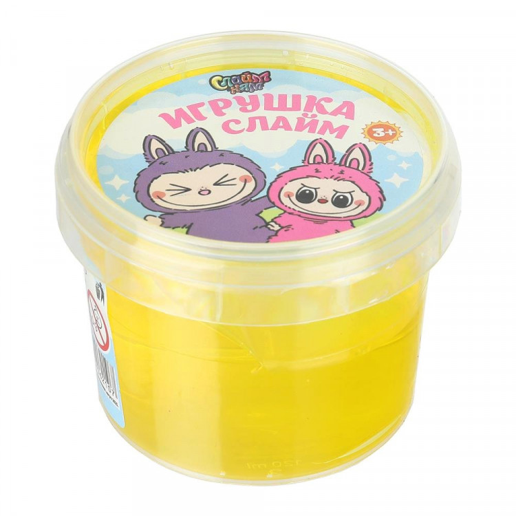 Игрушка Слайм (Слайм-Ням) Зубастики полупрозрачный желтый 100 г арт.SM-140320