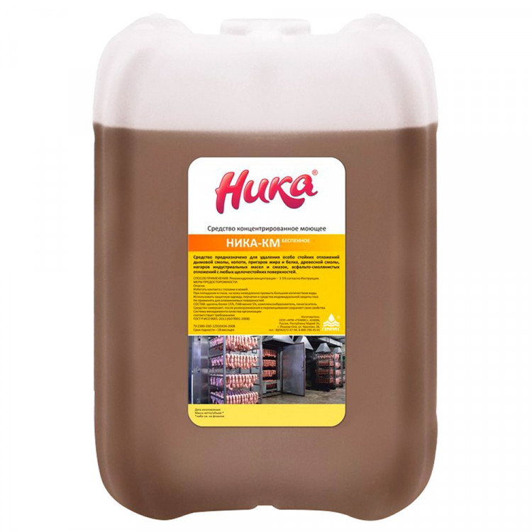 Ч/с для удаления дымовой смолы,копоти Ника-КМ 6кг высокощелочное (беспенное)