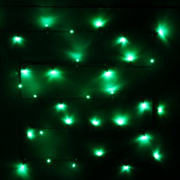 Гирлянда электрическая для дома точечная 5,5м 50LED цвет зеленый (зеленый провод) арт.127-011