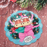 Магнит СГ "Влюбленная парочка" 8*8см арт.542-343 Магнит СГ "Влюбленная парочка" 8*8см арт.542-343