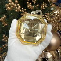 Украшение декор.подвеска пластик "DIAMOND_Elegant" 10см цв.золото арт.196-0844 Украшение декор.подвеска пластик "DIAMOND_Elegant" 10см цв.золото арт.196-0844