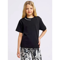 Футболка для девочки артикул CLE 846111/71г_п размер 34/134-42/158 цвет черный