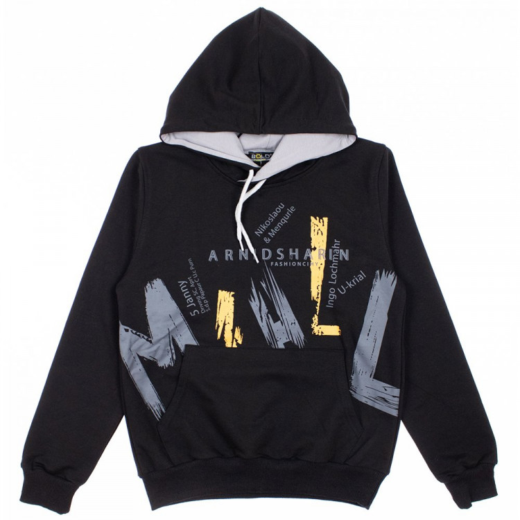 Худи для мальчика артикул (BOLD) 2172 7000 размер 36/140-48/176 цвет черный Худи для мальчика артикул (BOLD) 2172 7000 размер 36/140-48/176 цвет черный