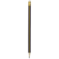 Карандаш черно-графитный deVENTE с ластиком HB черно-золотой корпус шестигранный арт.5032323