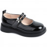 Туфли для девочки (KEDDO) черные верх-искусственная кожа лак подкладка-натуральная кожа артикул 558007/03-01