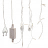 Гирлянда эл.д/улицы подвесная Бахрома 5*0,4/0,6м 180LED (св.провод) цв.т.бел/бел. 1реж. арт.183-297