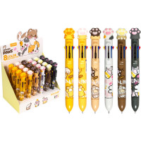 Ручка многоцветная 08-цветная (deVENTE) Cat Paw d=0,7 мм ассорти арт.5071402