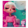 Тетрадь 12 листов клетка (ErichKrause) Bubble Girll выборочный УФ-лак ассорти арт.64826