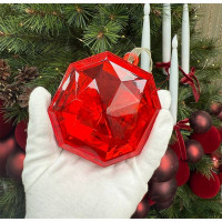 Украшение декор.подвеска пластик "DIAMOND_Elegant" 10см цв.красный арт.196-0839 Украшение декор.подвеска пластик "DIAMOND_Elegant" 10см цв.красный арт.196-0839