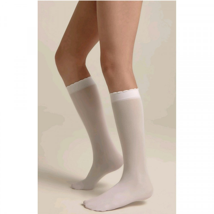 Гольфы полиамид арт.PRINCESS размер 24 92% полиамид 8% эластан цвет белый (CONTE)