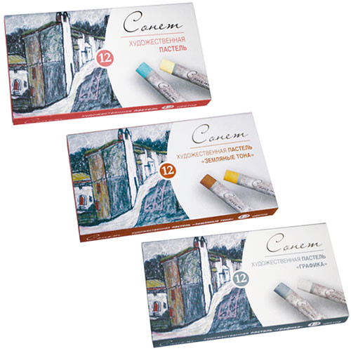 Пастель сухая художественная 12 цветов (ЗХК) Сонет арт 7141223-н