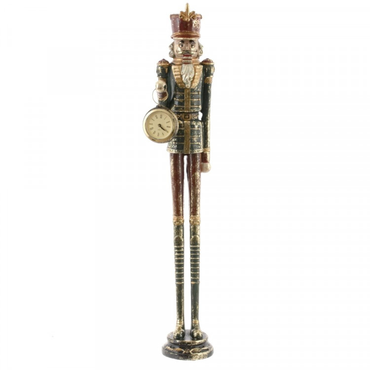 Статуэтка декоративная (Дворцовая коллекция) "Щелкунчик с часами" 66см арт.755823