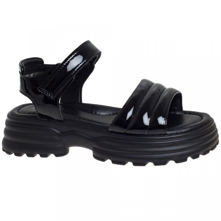 Босоножки для девочки (Сказка) цвет черный верх- искусственная кожа подкладка-натуральная кожа размерный ряд 32-37 арт.R025881923BK